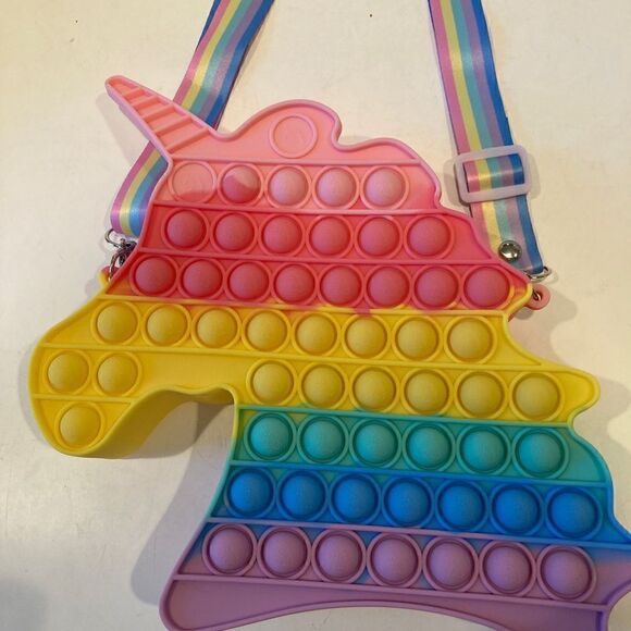 Unicorn Push and Pop it Fidget Toy Crossbody purse - Picture 3 of 4